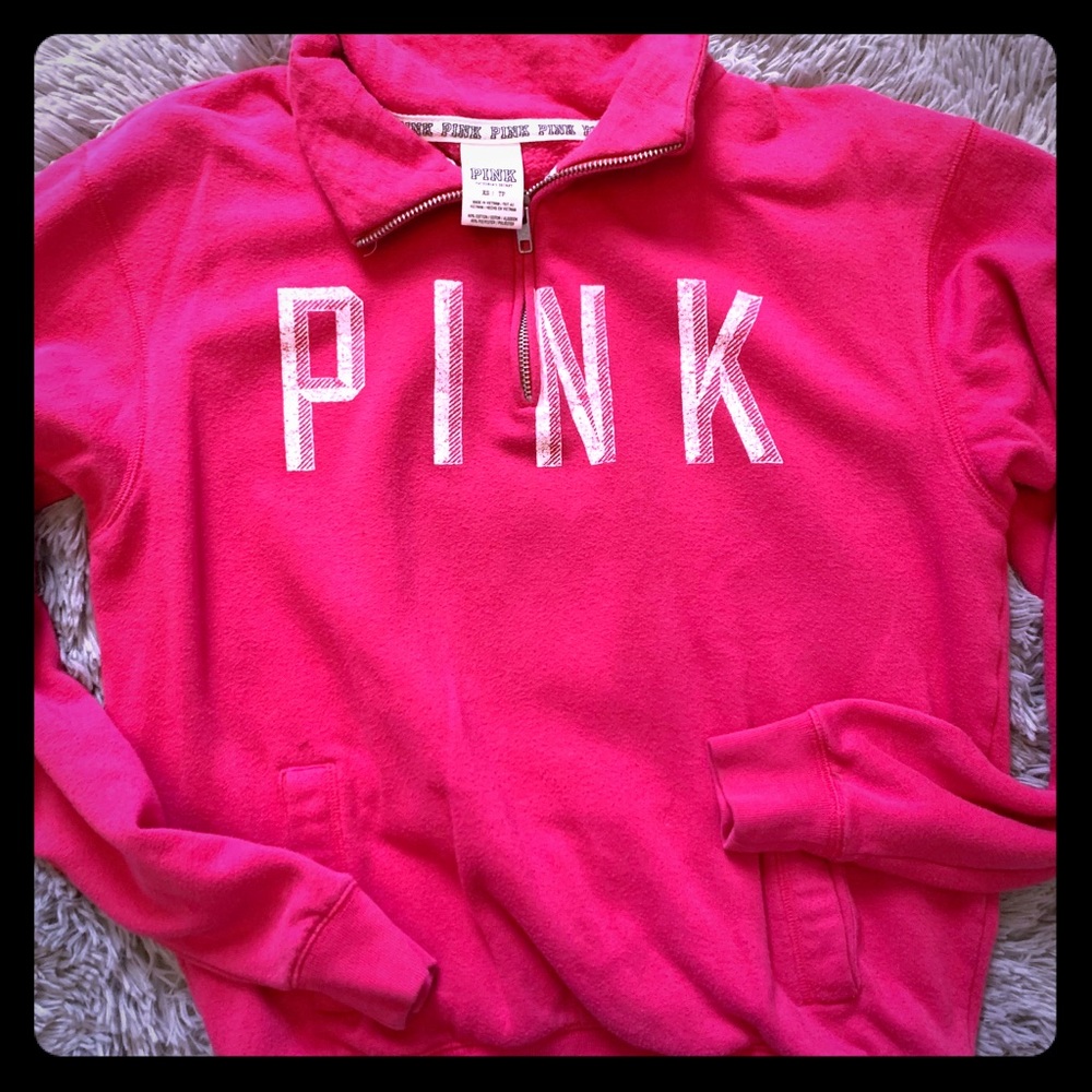 VS pink 1/4 zip